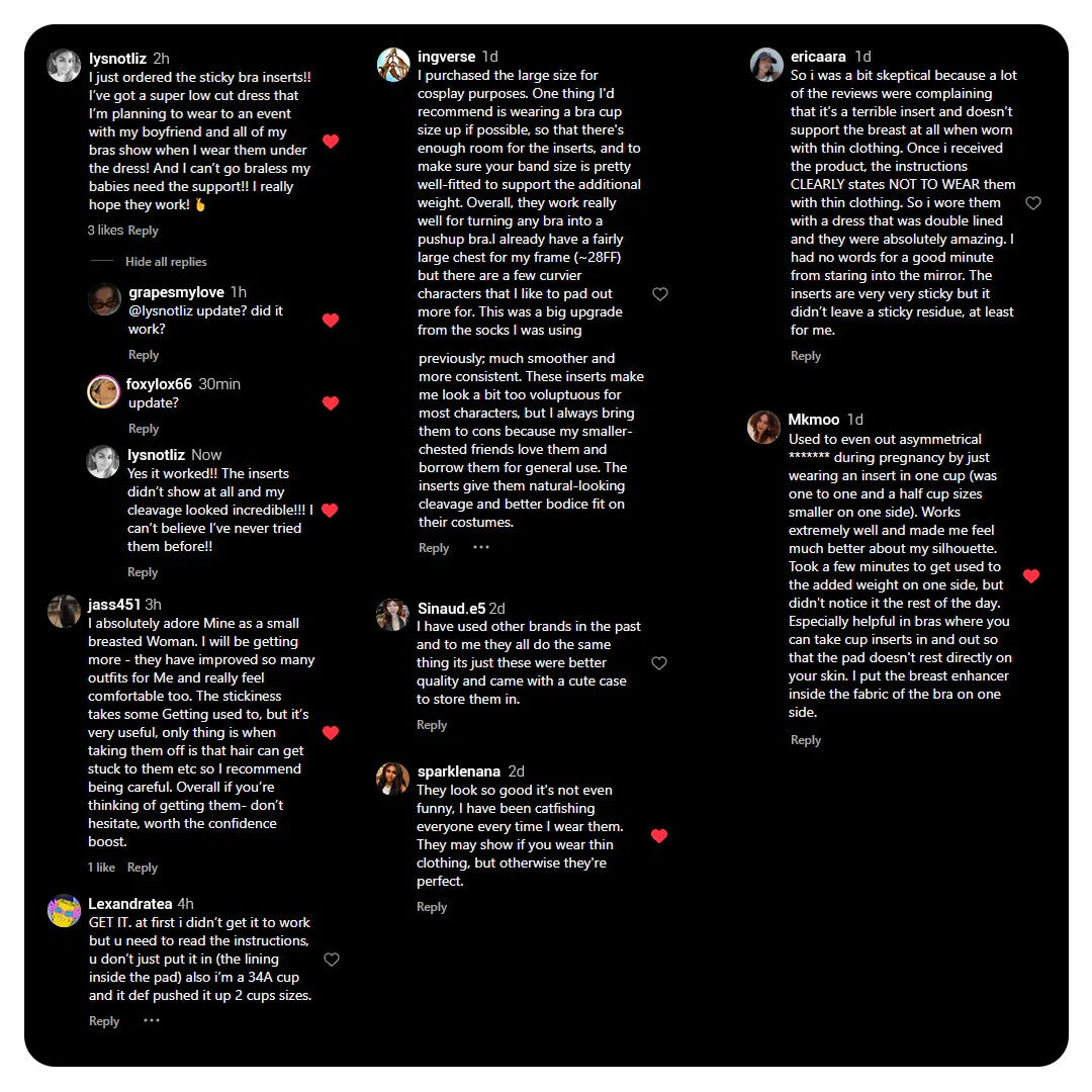 Instant Volume Sticky Bra Inserts